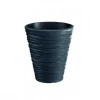 Ghiveci decorativ de flori, rotund, antracit, 18/37 L, 38.8x43.6 cm, Sand