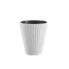 Ghiveci decorativ de flori, rotund, alb, 18/37 L, 39x43.6 cm, Sandy  