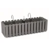 Jardiniera decorativa, suport metalic, sistem irigare, gri, 58x18x16.2 cm, Boardee Fencycase W Old