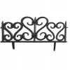 Gard de gradina, plastic negru, set 4 buc, 59.5x37 cm