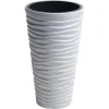 Ghiveci decorativ de flori, rotund, inalt, alb, 39x75 cm, Sand Slim
