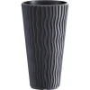 Ghiveci decorativ de flori, rotund, inalt, antracit, 18/45 L, 39x70.8 cm, Sandy Slim