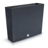 Jardiniera decorativa, imitatie ratan, antracit, 58x18x49.8 cm, Rato Case Old
