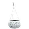 Ghiveci decorativ cu lant, rotund, alb, 29x19.5 cm, Sandy Bowl