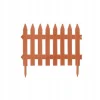 Gard de gradina decorativ, din plastic, maro deschis, set 7 buc, 3.2 m x 35 cm