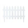 Gard de gradina decorativ, din plastic, alb, set 7 buc, 3.2 m x 35 cm