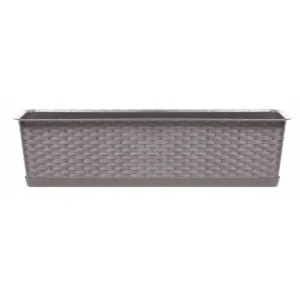 Jardiniera decorativa, cafeniu, 68.5x17.3x15 cm, Ratolla Case P Old