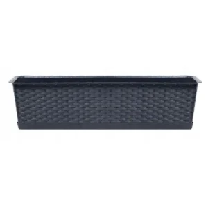 Jardiniera decorativa, antracit, 68.5x17.3x15 cm, Ratolla Case P Old