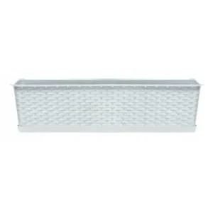 Jardiniera decorativa, alb, 68.5x17.3x15 cm, Ratolla Case P