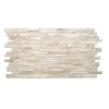 Panou decorativ, PVC, model piatra 3D, nuante crem, 96x48.5 cm