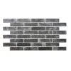 Panou decorativ, PVC, model caramida 3D, negru, 96x48.5cm