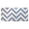 Panou decorativ, PVC, model zig-zag 3D, alb-albastru, 96x48.5cm