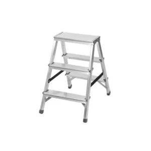 Scara aluminiu, 2 tronsoane, 2 trepte, platforma, max 125 kg, 0.65 m, Strend Pro