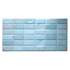 Panou decorativ, PVC, model caramida 3D, albastru, 96x48.5 cm