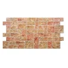Panou decorativ, PVC, model piatra 3D, nuante maro rosiatic, 96x48.5 cm