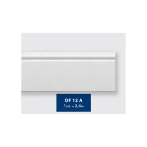 Plinta plastic, alba, 120x19 mm, 2.4 m