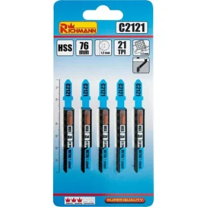 Panza, lama, fierastrau pendular, pentru metal, HSS, prindere tip T, 21 TPI, set 5 buc, 76 mm, Richmann