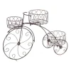 Suport metalic pentru flori, model bicicleta vintage, 3 ghivece, 60x21x42 cm, Strend Pro