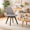 Scaun bucatarie/living, Artool, Mark, PP gri, picioare negre, 49x55.5x82.5 cm
