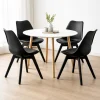 Scaun bucatarie/living, Artool, Mark, PP negru, picioare negre, 49x55.5x82.5 cm