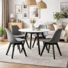 Scaun bucatarie/living, Artool, Mark, PP grafit, picioare negre, 49x55.5x82.5 cm