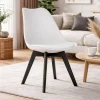 Scaun bucatarie/living, Artool, Mark, PP alb, picioare negre, 49x55.5x82.5 cm