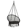 Hamac brazilian, tip scaun, Springos, negru, max 150kg, 79x80x120 cm
