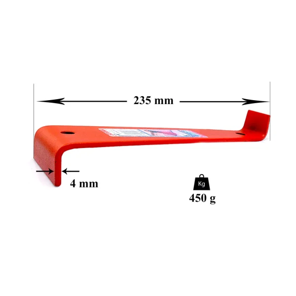 Carlig pentru montare parchet, bara de tractiune montaj 235x4 mm, Connex