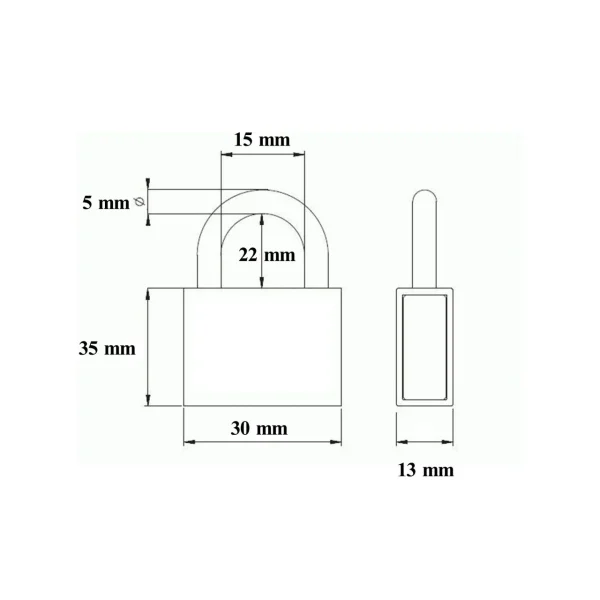 Lacat cu cifru 30 mm, BLOSSOM