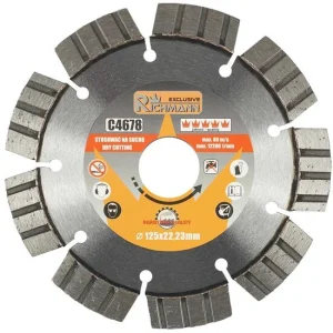Disc diamantat segmentat, beton armat, caramida, taiere uscata, 125 mm/22.23 mm, Richmann Exclusive