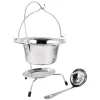 Set pentru servire ceaun, din inox, 0.8 L, 3 piese, Magic Home