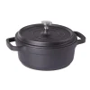 Oala de aluminiu cu capac, negru, 2.2 L, 20 cm, Verk Group