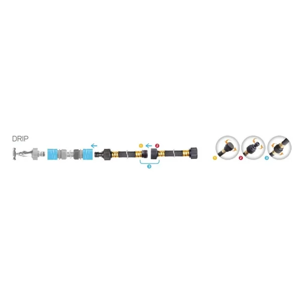 Furtun de gradina, cu picurare, material poros, 1/2", 15 m, Cellfast