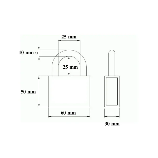 Lacat Profesional 60 mm, 3 chei, BLOSSOM
