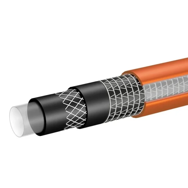 Furtun de gradina cu carucior, 6 straturi, antirasucire, pistol de stropit, accesorii, 1/2", 50 m, NEO