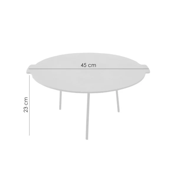 Disc pentru gratar, fonta, cu picioare, 45x23 cm, Perfect Home