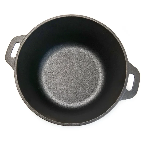 Oala de fonta cu capac, 7 L, Perfect Home