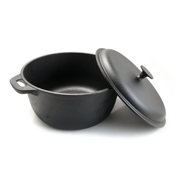 Oala de fonta cu capac, 7 L, Perfect Home