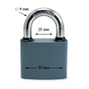 Lacat 50 mm cu protectie la ploaie, 3 chei, BLOSSOM