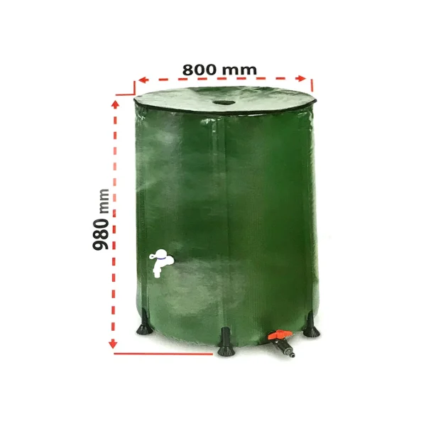 Rezervor pliabil pentru apa de ploaie, 500 L, cu robinet