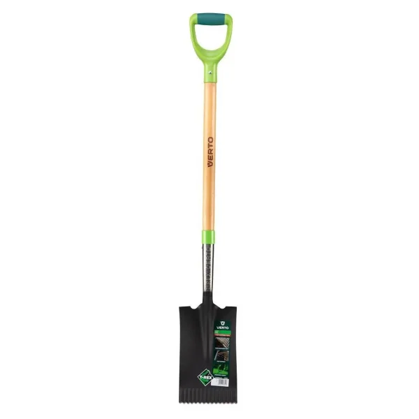 Harlet, cazma, drept, cu coada lemn, zimtat, 17.5x28 cm, 115 cm, Verto