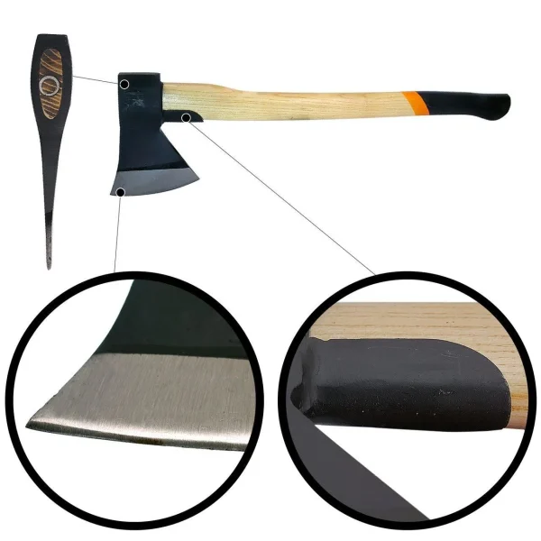 Topor, coada lemn, cu protectie, 1.5 kg, 13.5x70 cm, Richmann Exclusive