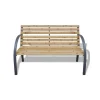 Banca de gradina din lemn impregnat si lacuit sub presiune, structura metalica tratata cu pulbere anticoroziva, 125x55x75 cm, Everild