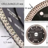 Disc diamantat turbo subtire, ceramica, taiere umeda si uscata, 125 mm/22.23 mm, Richmann Exclusive