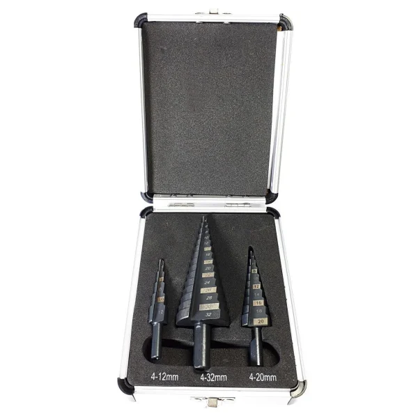 Burghie pentru metal, in trepte, nitrura de titan, set 3 buc, 4-12/20/32 mm, Richmann Exclusive