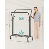 Suport mobil cu roti pentru haine, Artool, cu raft incaltaminte, otel, negru, max 100 kg, 103.5x52.5x155 cm