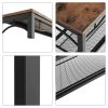 Cuier cu 2 rafturi pentru incaltaminte, Vasagle, banca, pal si metal, negru, 80x30x178.5 cm