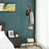 Cuier, Songmics, 6 carlige, 2 rafturi, metal, negru, 49x49x179 cm