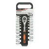 Trusa chei tubulare, 3/8", metrice Cr-V, cu clichet reversibil, 20 piese, Breckner Germany