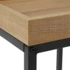 Masa de cafea, Vasagle, pal si metal, natur, set 2 piese